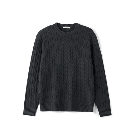 Oversized Cable Knit Sweater for Men