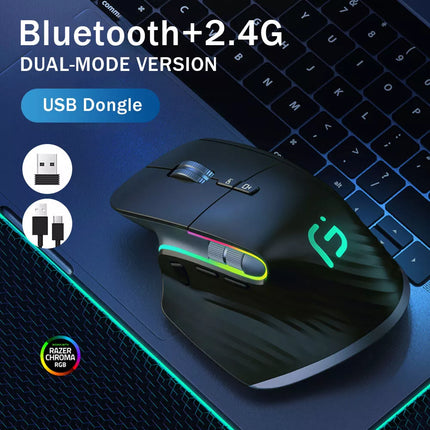 Souris sans fil multi-appareils avec Bluetooth 5.0 et 2.4G