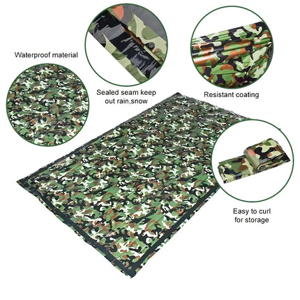 Sac de couchage d'urgence imperméable camouflage pour le camping en plein air et la survie