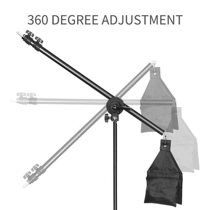 Professional Telescopic Boom Arm Light Stand with Sandbag for Studio Lighting - Wnkrs