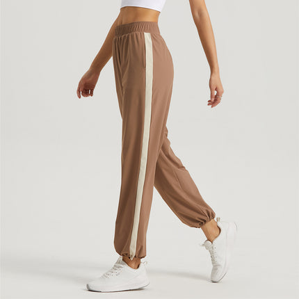 Pantalon de jogging de sport polyvalent avec motif rayé