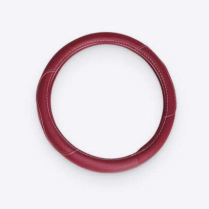 Red Polyurethane Leather Steering Wheel Wrap - Wnkrs