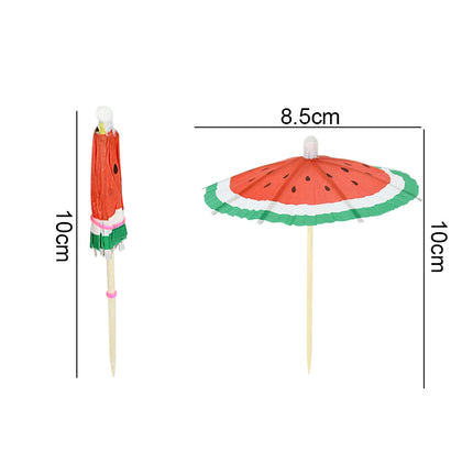 Adornos para tartas con forma de paraguas de papel