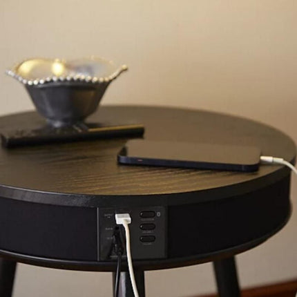 Modern Bluetooth Speaker End Table with USB Charging Port - Wnkrs