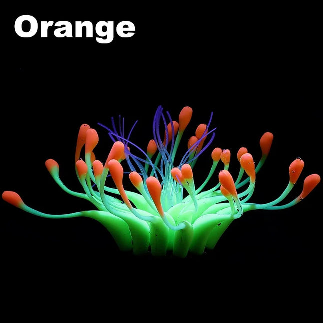 Décoration en silicone effet corail lumineux pour aquarium