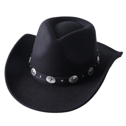 Chapeau Fedora Cowboy Unisexe Épais - Accessoire Élégant Pour L'Automne Et L'Hiver