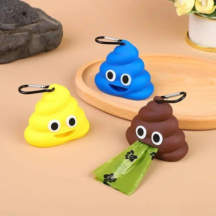 Compact & Playful Silicone Poop Bag Dispenser for Pets - Wnkrs