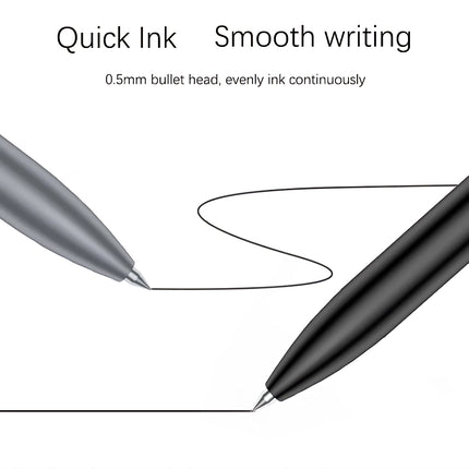 Bolígrafo de gel metálico de 0,5 mm: tinta negra de escritura suave para la oficina y la escuela