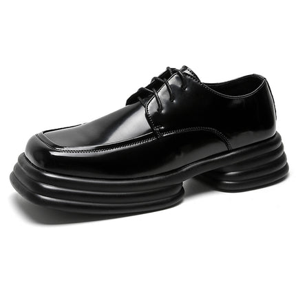 Mocasines formales de cuero negros para hombre que aumentan su altura