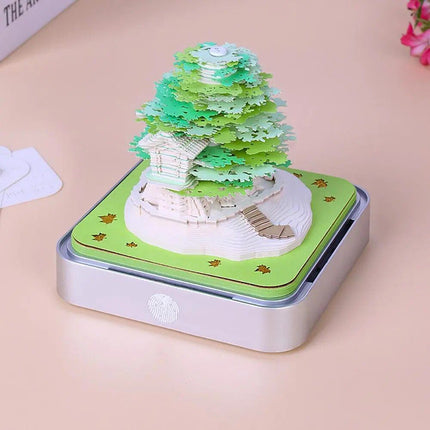 2024 Calendar Memo Pad 3D Paper Art Earth Decoration Creative Desk Calendar DIY Notes Notepad Sculpture Gift