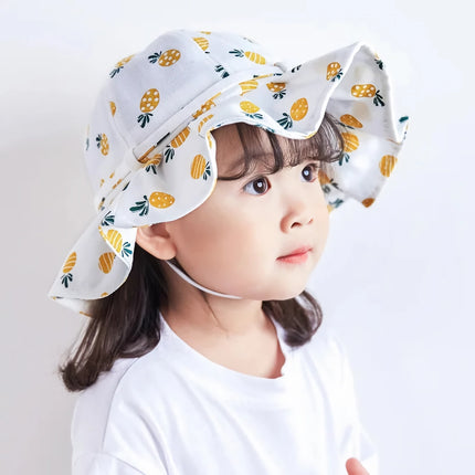 Chapeaux bobs de protection solaire en coton au design mignon pour enfants