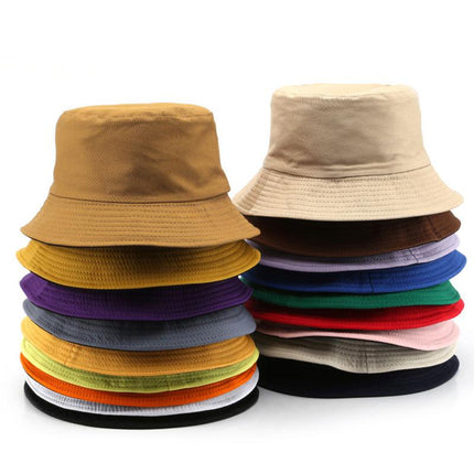 Chapeau bob réversible classique en coton noir – Casquette de soleil décontractée pour les aventures en plein air