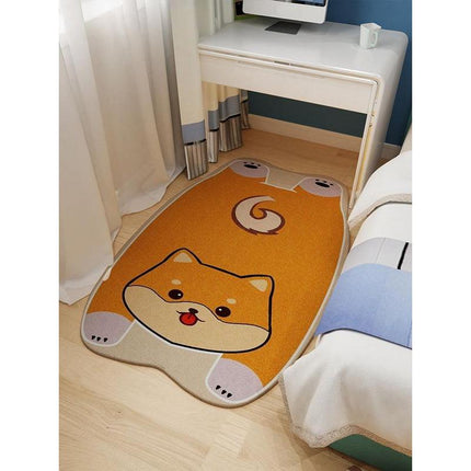 Bonitas alfombras decorativas para sala de estar con animales: alfombra de dormitorio con dibujos animados suaves y afelpados