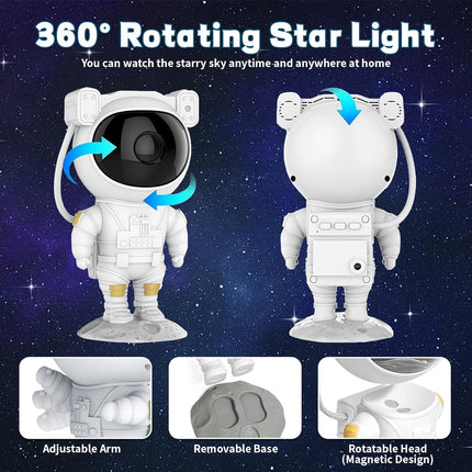 Lampe projecteur d'étoiles astronaute