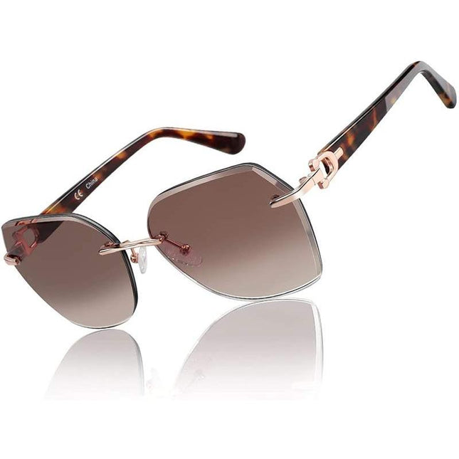 Lunettes de soleil géométriques tendance avec protection UV dégradée