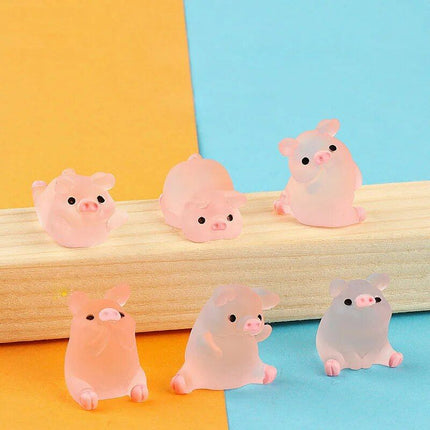 Cute Resin Piggy Decoration for Console & Rearview Mirror - Wnkrs