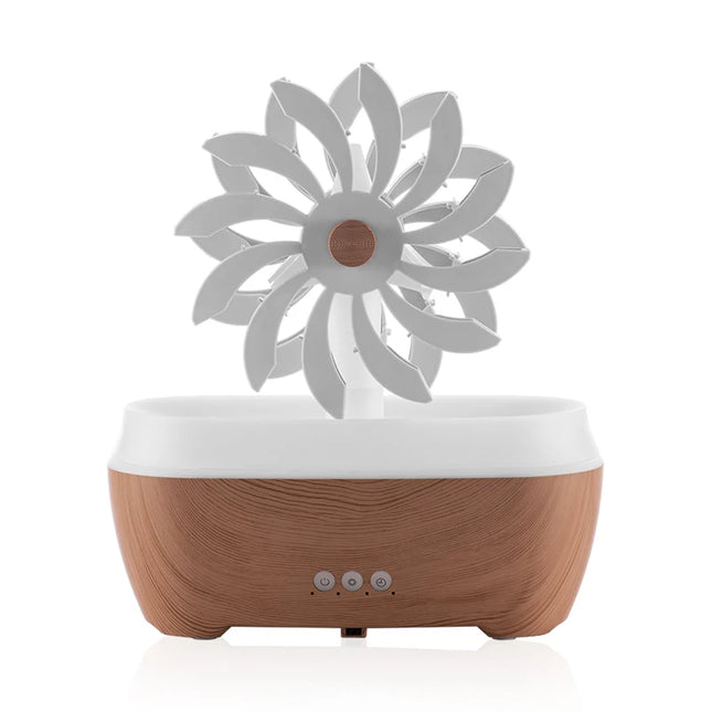 Waterwheel Humidifier & Essential Oil Diffuser with 7-Color LED Lamp