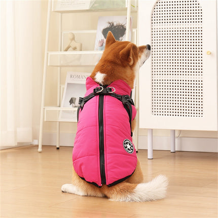 Vêtements pour chiens Manteau imperméable pour animaux de compagnie avec harnais