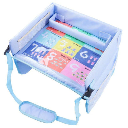 Kids Cartoon Travel Tray - Waterproof Toddler Car Seat Activity Desk - Wnkrs