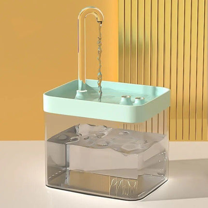 USB-Powered Transparent Pet Water Fountain with Auto Filter - Wnkrs