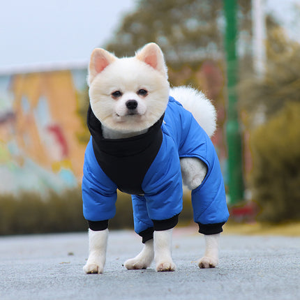 Abrigo de invierno impermeable para perros con anilla en D 