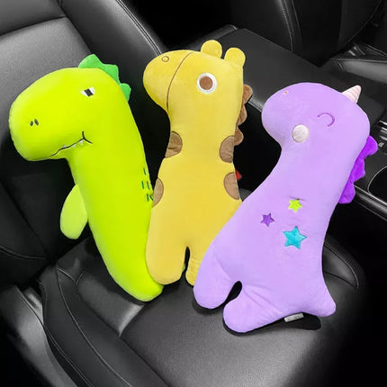 Plush Cartoon Animal Car Seat Belt Covers for Kids: Universal Shoulder Padding Protector - Wnkrs