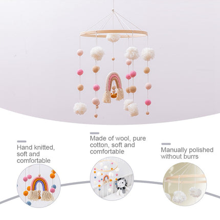 Nordic Hair Ball Rainbow Bed Wind Bell - Wnkrs