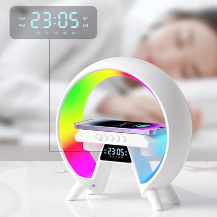 3-in-1 Wireless Charger Stand with Bluetooth Speaker and RGB Night Light - Wnkrs