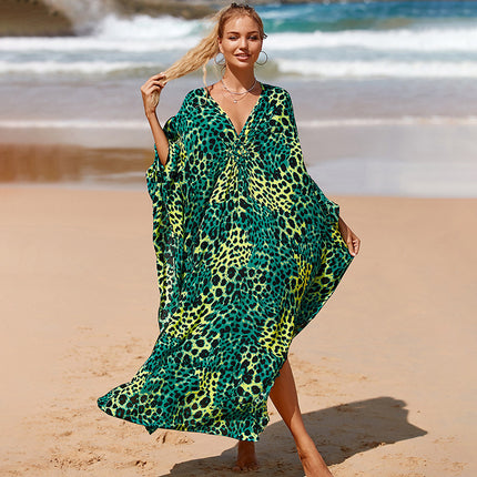 Vestido largo de protección solar para vacaciones en la playa, bikini, blusa, traje de baño, ropa de abrigo para mujer