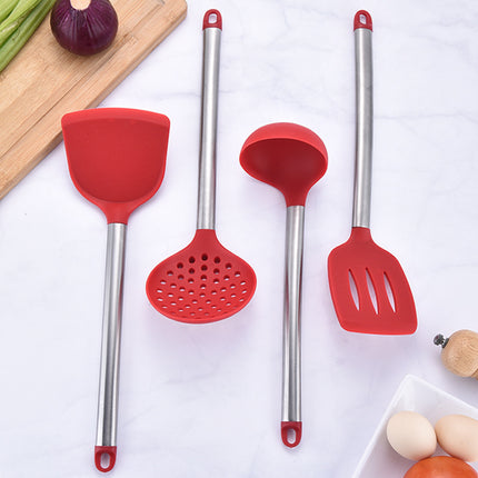 Silicone Kitchenware Set With Stainless Steel Tube Handle - Wnkrs