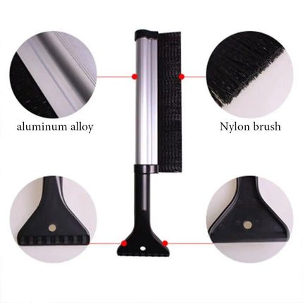 Extendable Car Ice Scraper with Snow Brush: Quick and Efficient Winter Cleaning - Wnkrs