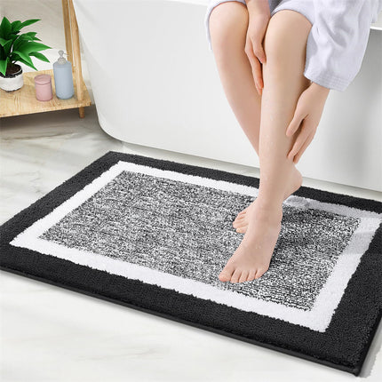 Alfombra de baño extra suave y absorbente: alfombra antideslizante lavable para pisos de baño