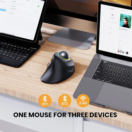 Wireless Rechargeable Index Finger Trackball Mouse