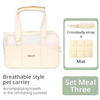 S / beige bag strap mat