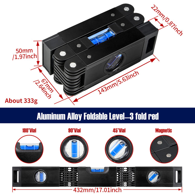 Magnetic Foldable Level Ruler