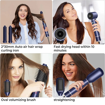 Brosse sèche-cheveux haute vitesse 5 en 1