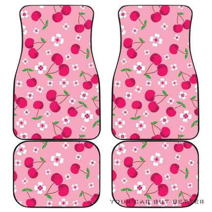 Cherry Blossom Car Mats with Pink Backdrop - Wnkrs