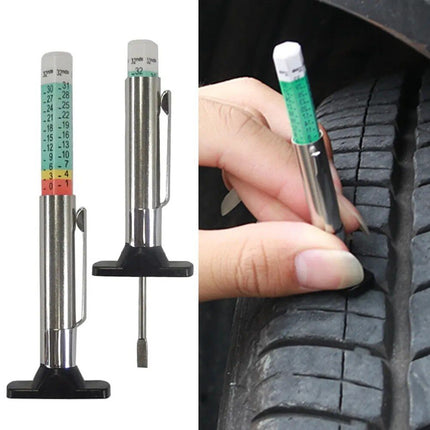 Universal Color-Coded Tire Tread Depth Gauge - Easy-to-Use Tyre Health Monitor - Wnkrs