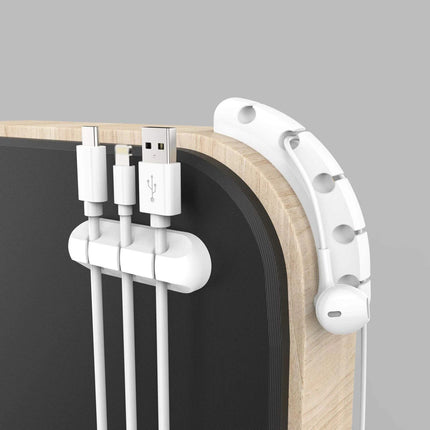 Multi-Slot White Silicone Cable Organizer - Wnkrs