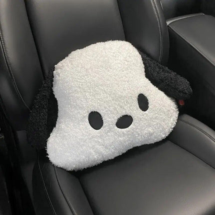 Plush Pochacco Anime Car Headrest & Lumbar Support Pillow - Wnkrs