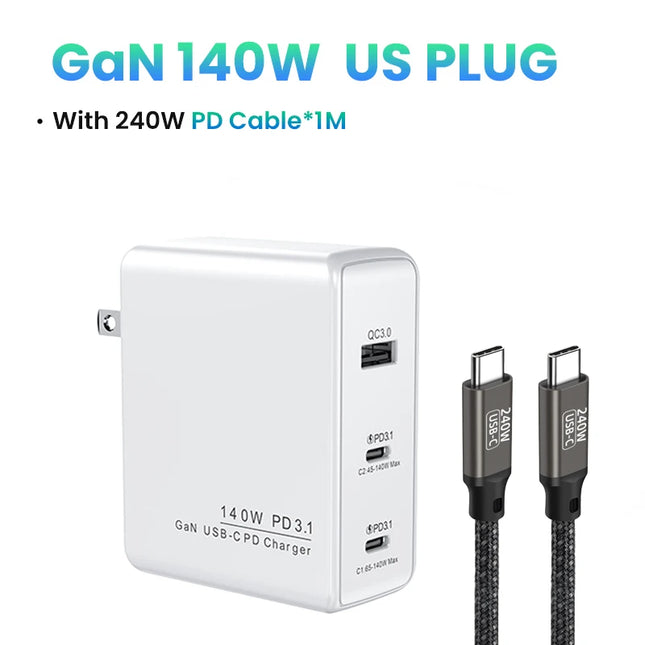 Chargeur USB Type C GaN 140 W