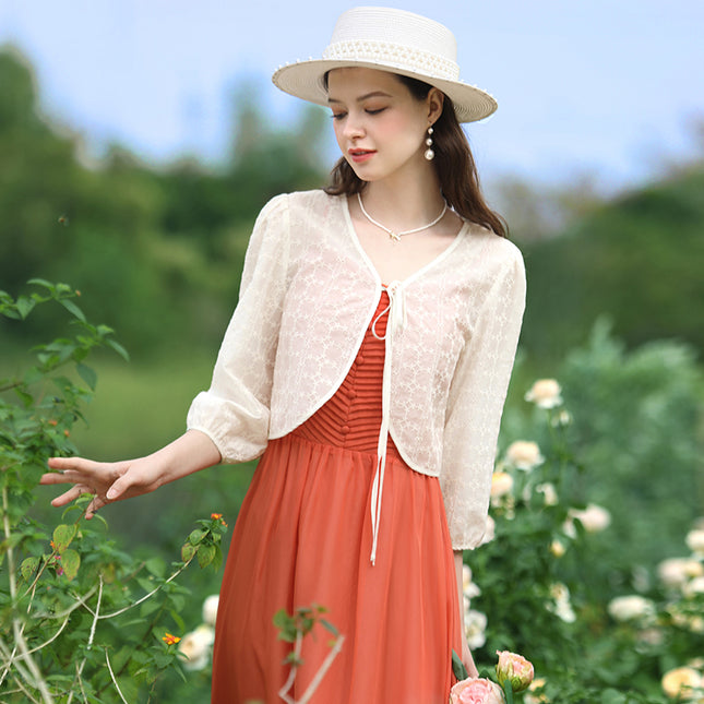 Veste d'été élégante en dentelle pour femme