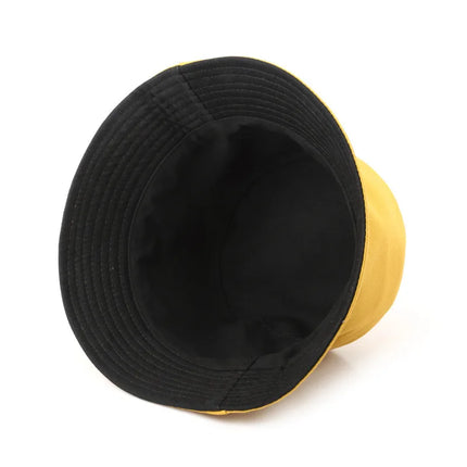 Chapeau bob réversible classique en coton noir – Casquette de soleil décontractée pour les aventures en plein air