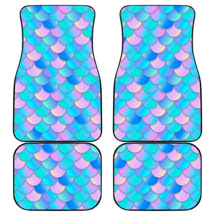 Mermaid Scales Pink Teal Car Floor Mats - Wnkrs