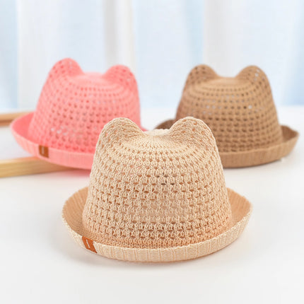 Sombrero de verano con orejas de gato