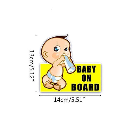 Reflective Baby On Board Safety Sticker for Cars - Wnkrs