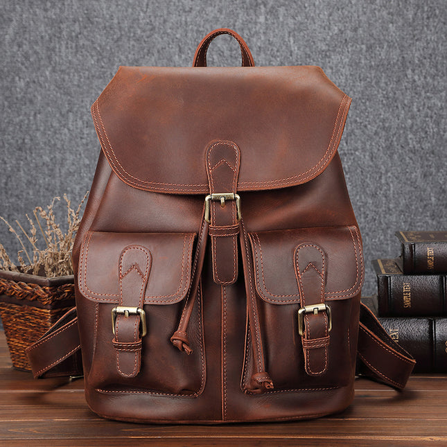 Bolso de viaje de ocio de gran capacidad de cuero para hombre