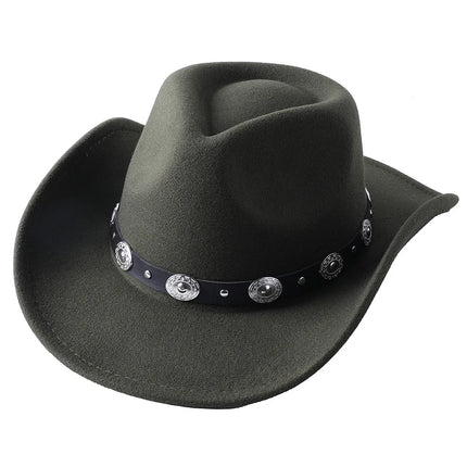 Chapeau Fedora Cowboy Unisexe Épais - Accessoire Élégant Pour L'Automne Et L'Hiver