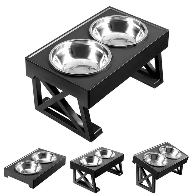 Soporte para cuencos elevados dobles para perros