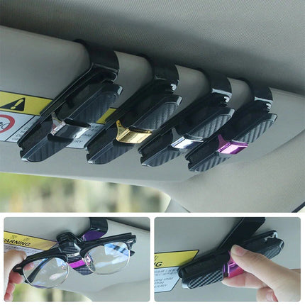 Universal Car Sun Visor Glasses Holder with Card Clip - Wnkrs